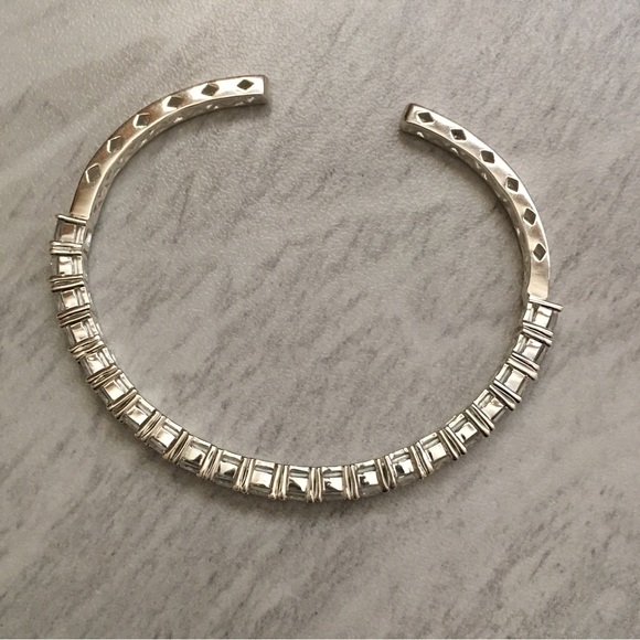 Sterling Silver White Stone Bracelet - Picture 1 of 5